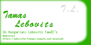 tamas lebovits business card